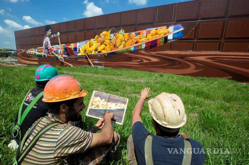 $!El grafitero Kobra inmortaliza en Sao Paulo el mayor mural del mundo