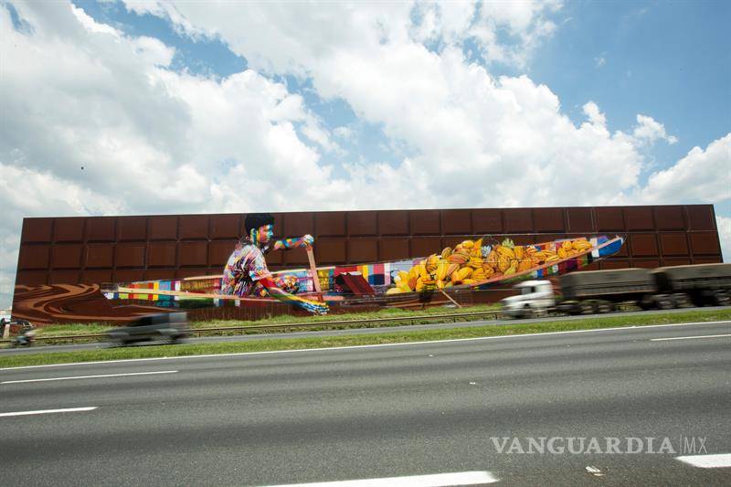 $!El grafitero Kobra inmortaliza en Sao Paulo el mayor mural del mundo