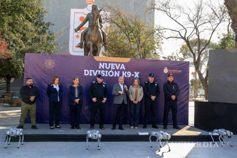 $!NL: De cara al Mundial, Guadalupe incorpora perros robots a sus tareas de seguridad