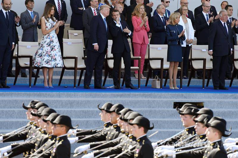 $!Encabeza Donald Trump desfile militar de Día Nacional de Francia