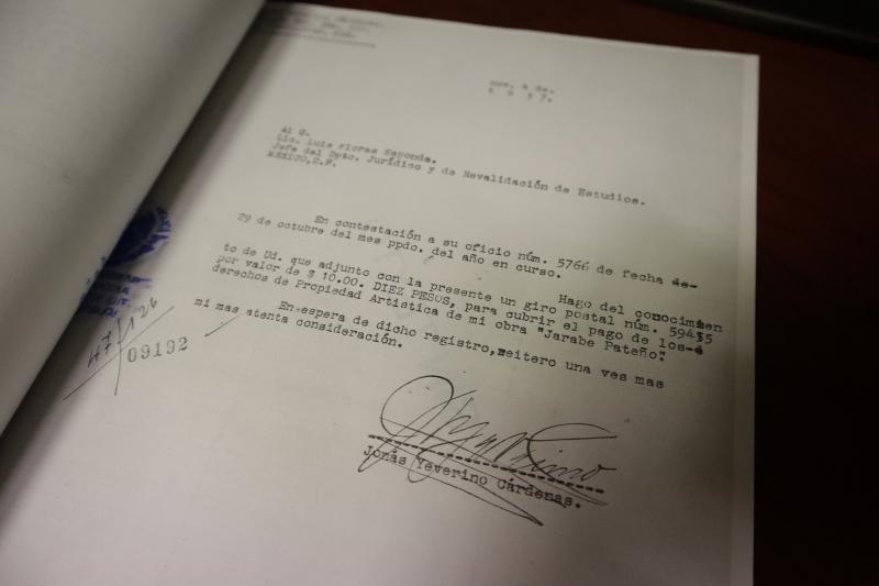 $!Los documentos datan de 1945, cuando Jonás Yeverino Cárdenas inició con las solicitudes en las que se pide mero reconocimiento a la autoría original de la danza y la música.