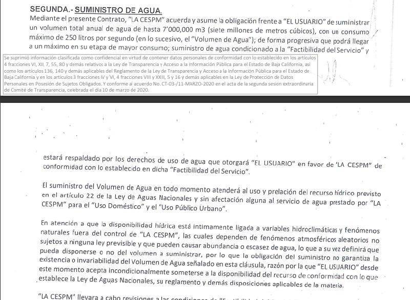 $!El 21 de abril de 2017, la empresa y la CESPM firmaron un contrato para suministrar 7 millones de metros cúbicos de agua al año.