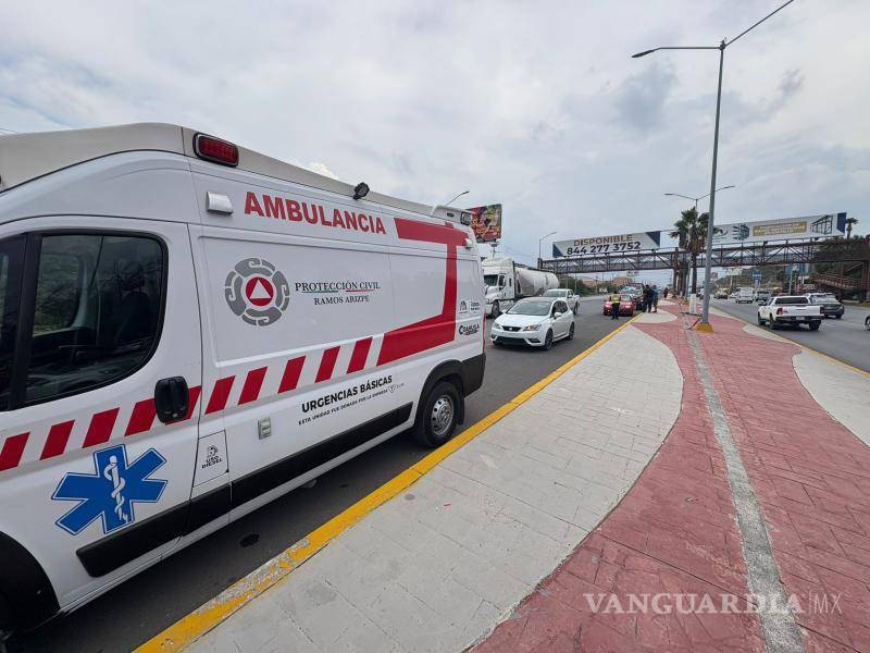 $!El accidente ocurrió en el bulevar Ramos Arizpe.
