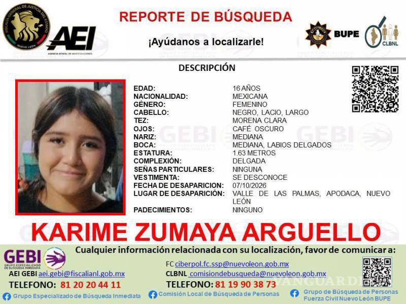 $!Desaparecen dos menores en NL en los municipios de Apodaca y Mty
