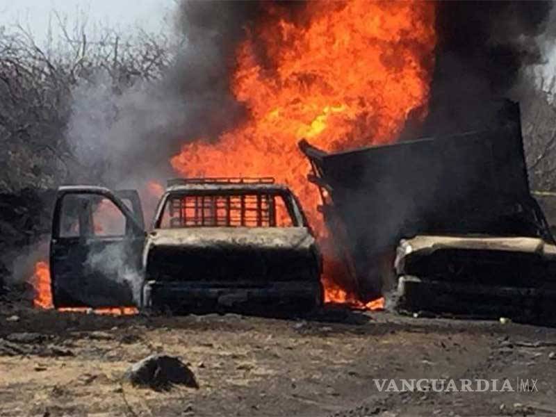 $!En Guanajuato se incendia una toma de hidrocarburos