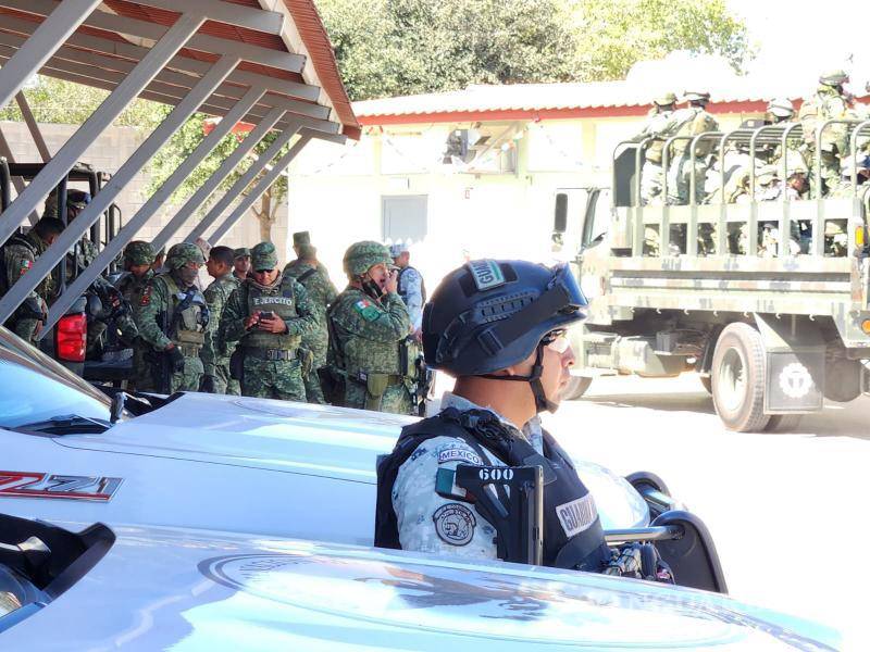 $!Más de 300 militares y elementos de la Guardia Nacional llegaron este jueves a Torreón a efecto de reforzar las operaciones del denominado Mando Especial Laguna.