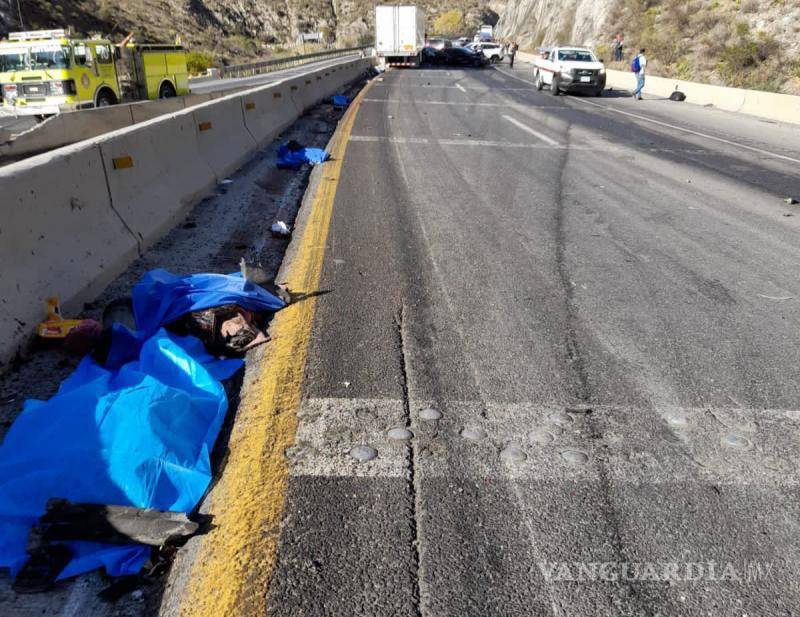 $!Así fue el carreterazo que dejó cuatro muertos en Los Chorros, carretera 57 de Coahuila