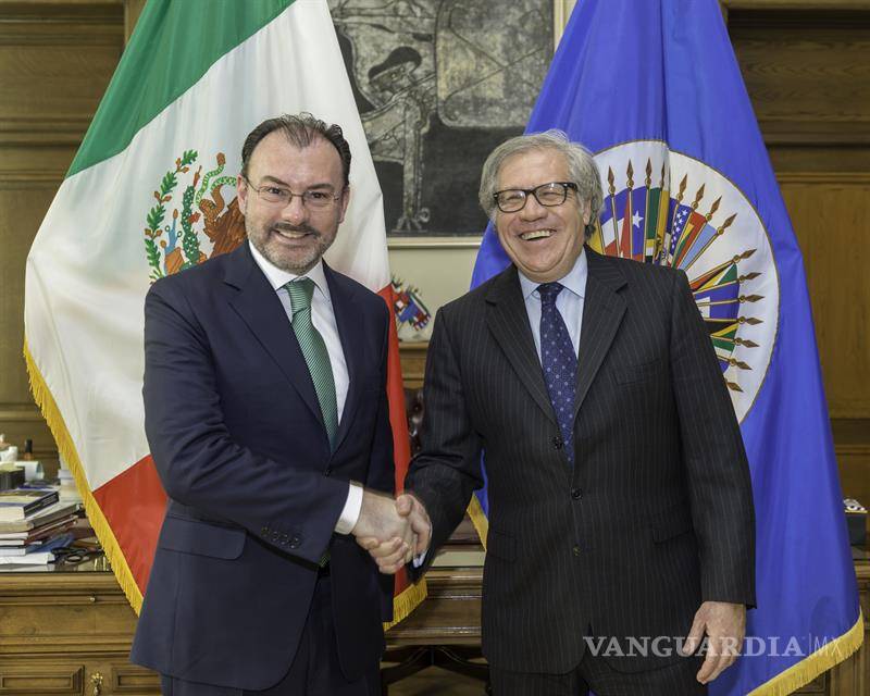 $!Videgaray reafirma a Almagro su compromiso con la OEA en la crisis venezolana