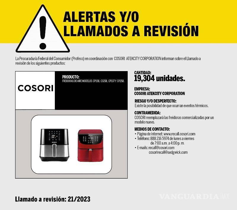 $!Estas freidoras de aire presentan fallos; calma, si tienes una te la cambiarán