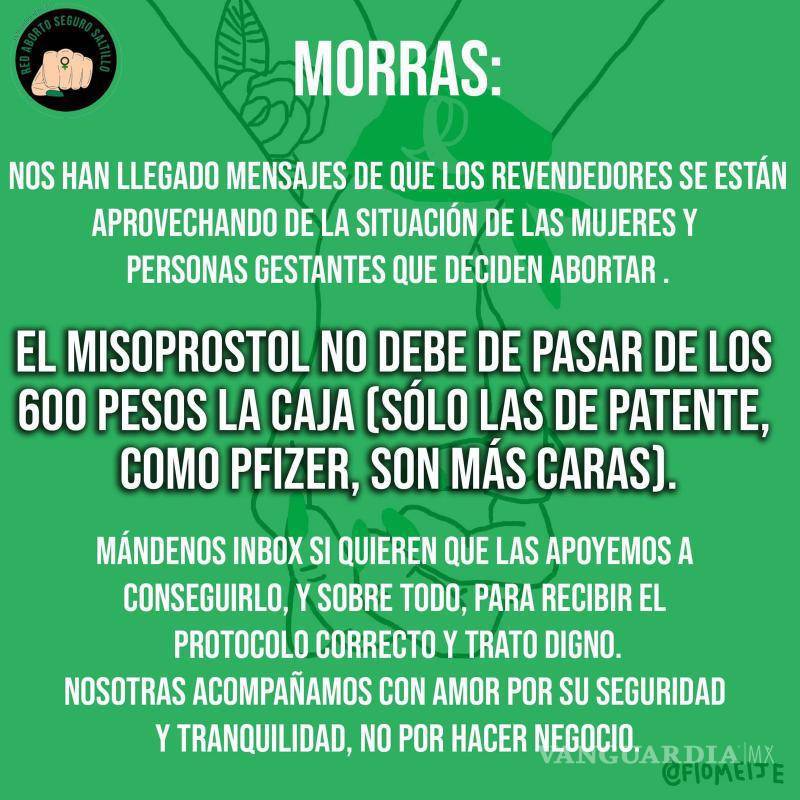 $!Revenden Misoprostol hasta en mil 200 pesos en Saltillo