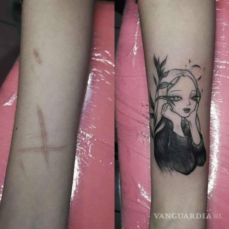 $!La tatuadora cuenta que acuden personas con cicatrices hechas con un desarmador hasta intentos de ahorcamiento o quemaduras.