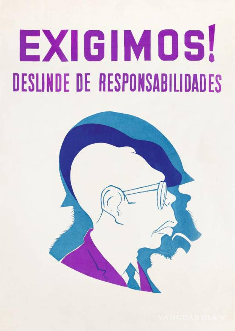 $!La acusación de bestialidad de las fuerzas represivas también se extendió a la figura del presidente Gustavo Díaz Ordaz. Los carteles lo muestran como el “alma” degradada de la expresión simiesca de la represión estatal. Esos carteles resultaron eficaces porque el público reconocía de inmediato al cuerpo de granaderos por su casco. Su disolución era uno de los puntos del pliego petitorio estudiantil.