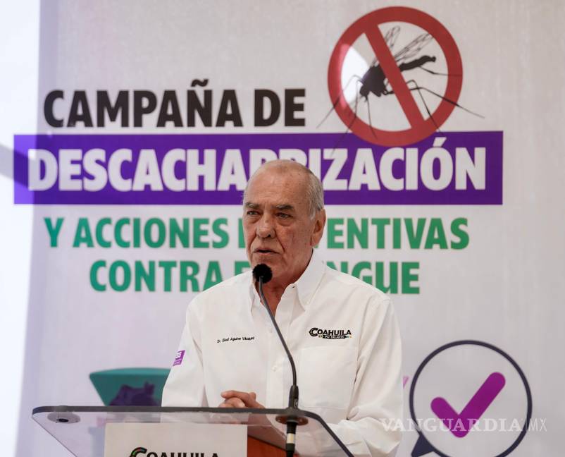 $!El secretario de Salud de Coahuila, Eliud Felipe Aguirre Vázquez, resaltó que la campaña de descacharrización es permanente y busca fomentar hábitos saludables en la comunidad.