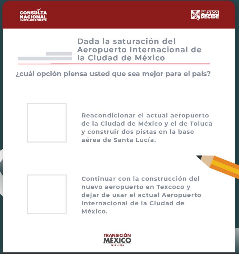 $!¿Dónde, cuándo y cómo será la consulta del Nuevo Aeropuerto? Aquí te decimos