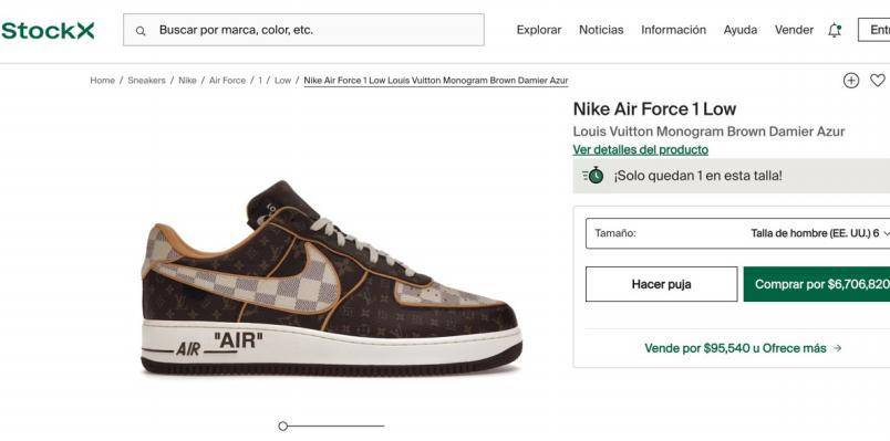 $!Estos Nike de la mano de Louis Vuitton tienen un costo de 6 millones de pesos.