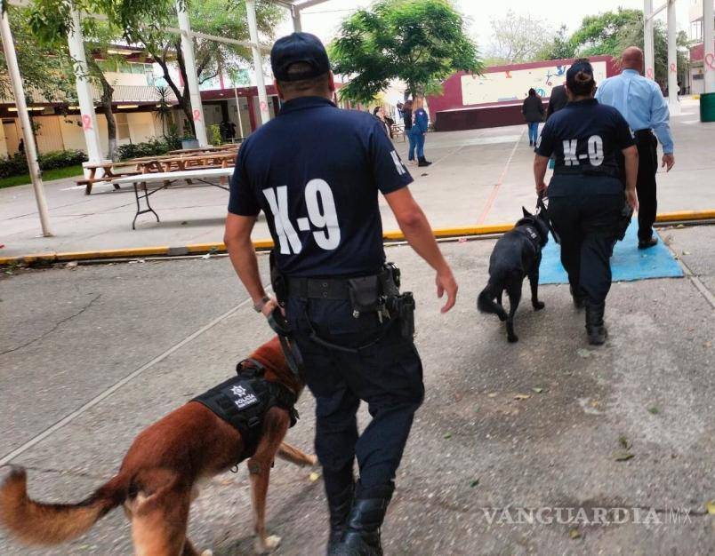 $!El operativo se realizó en distintos niveles y se contó con el apoyo de elementos caninos, según informó la autoridad municipal.