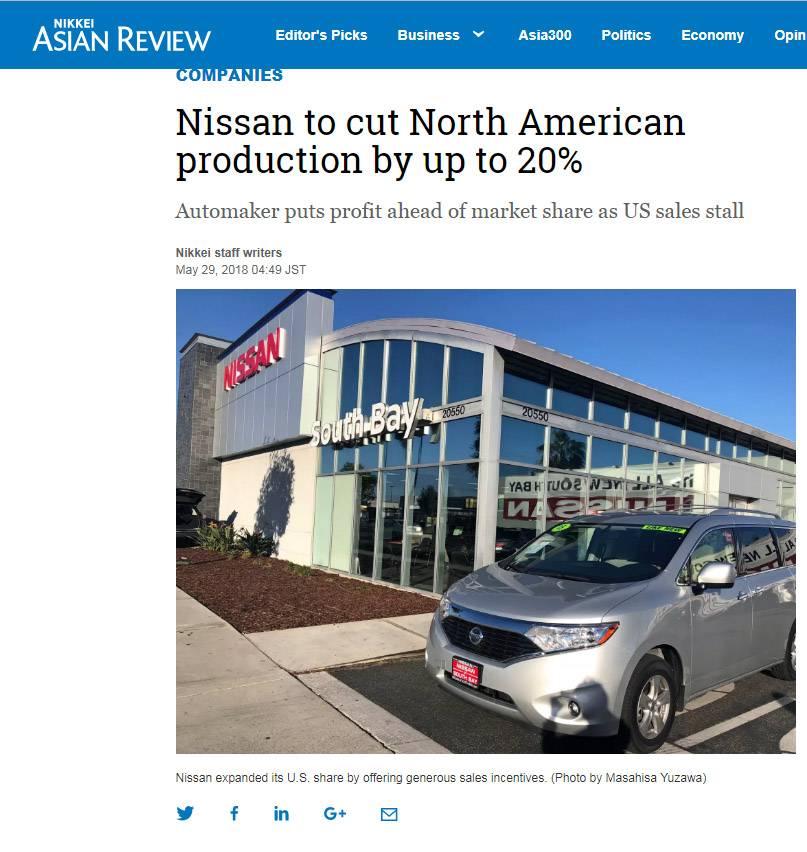 $!Nissan reducirá producción en México en hasta 20%