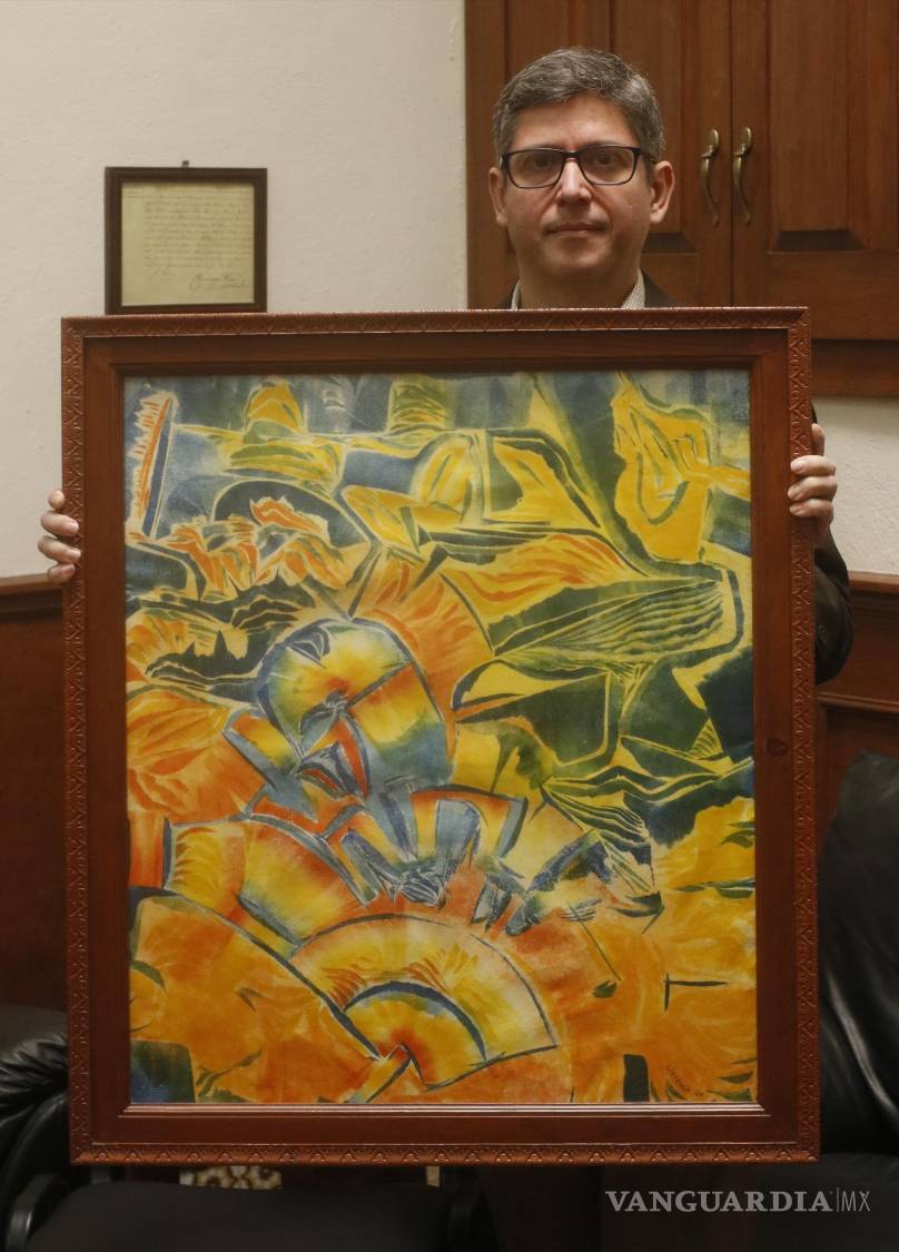 $!Entrega Pablo Urteaga su obra ‘Panorama’ al Centro Cultural Vito Alessio Robles