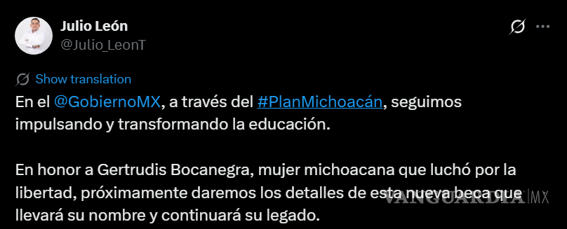 $!Confirman nueva Beca Gertrudis Bocanegra para estudiantes universitarios en Michoacán.