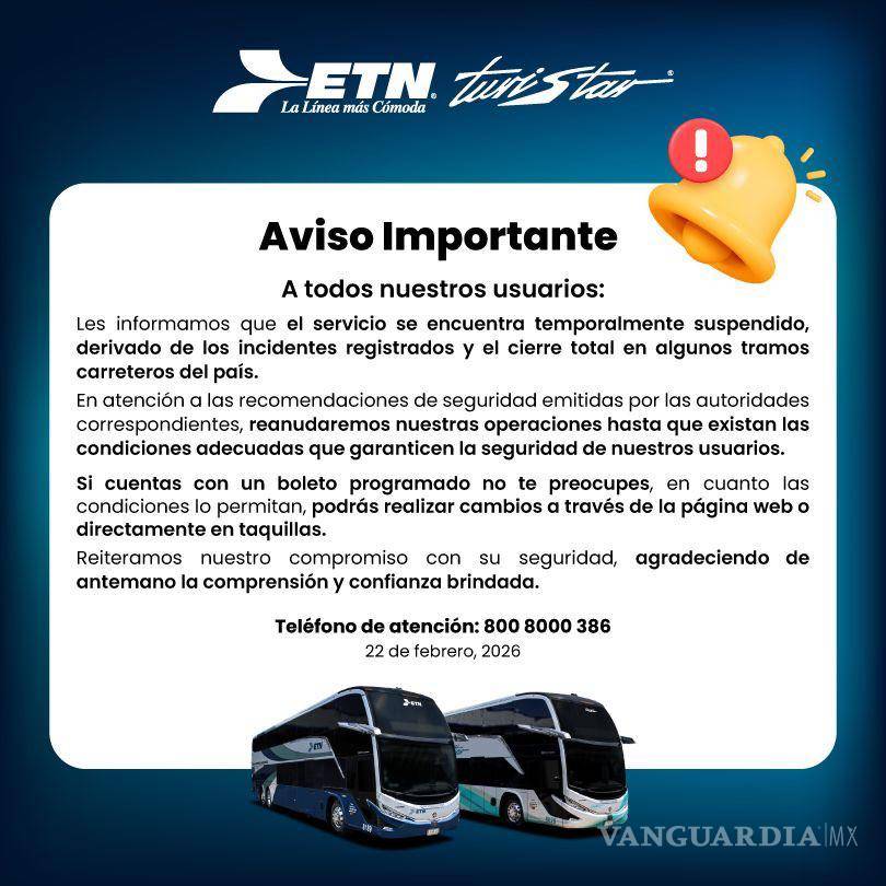 $!Ola de violencia: Empresas de autotransporte cancelan rutas y Capufe cierra plazas de cobro ante ‘narcobloqueos’