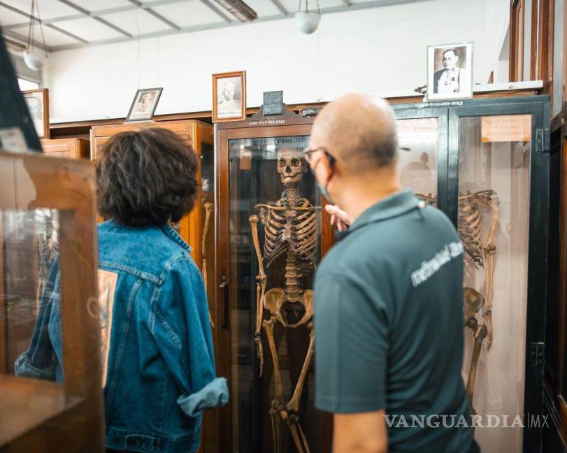 $!Un general donó su cuerpo a la ciencia médica y ahora reside en el Museo Anatómico de Congdon en Tailandia; algunos usuarios comentaron a Jon Ferry en TikTok si su restos óseos podrían ser donados a su empresa.