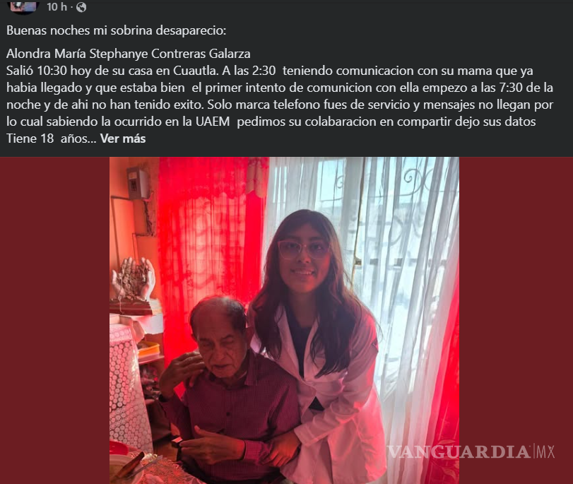 $!Desaparece Alondra María Stephanye Contreras, estudiante de Nutrición de la UAEM; es el tercer caso