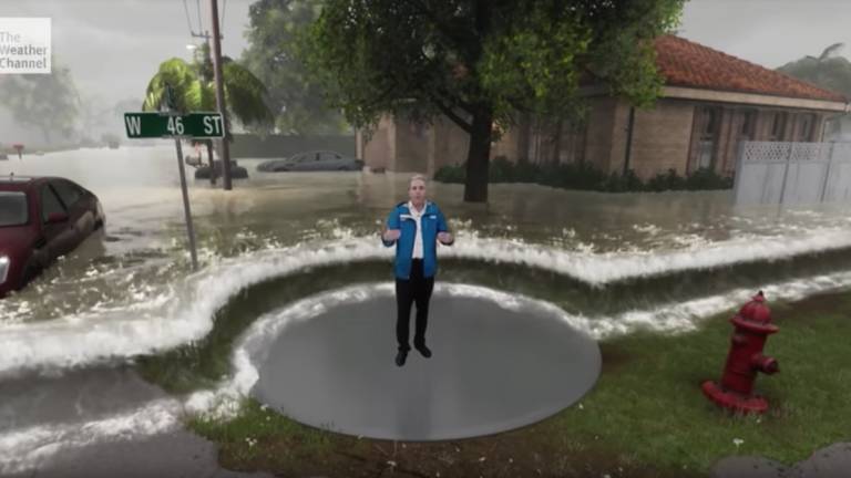 $!Bajo un metro y medio de agua quedaría Carolina del Norte tras paso del huracán Florence (video)