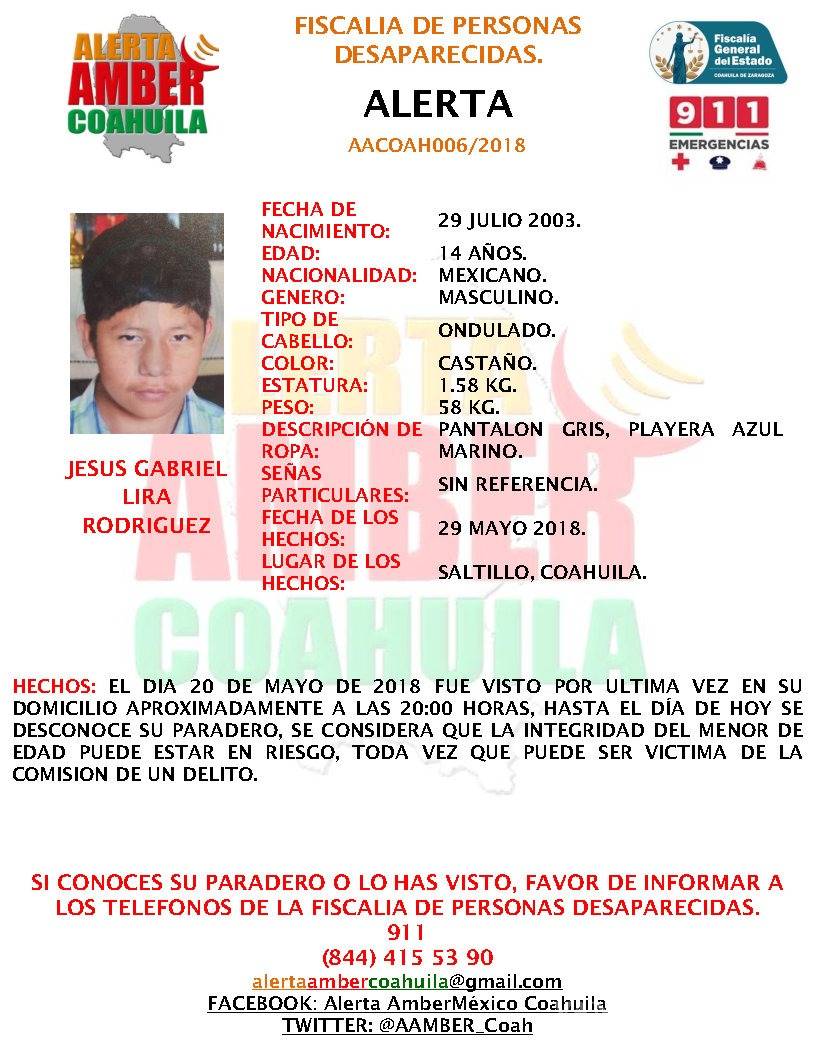 $!Ubican a menor desaparecido en Saltillo; lo encuentran trabajando en una gasolinera del Edomex