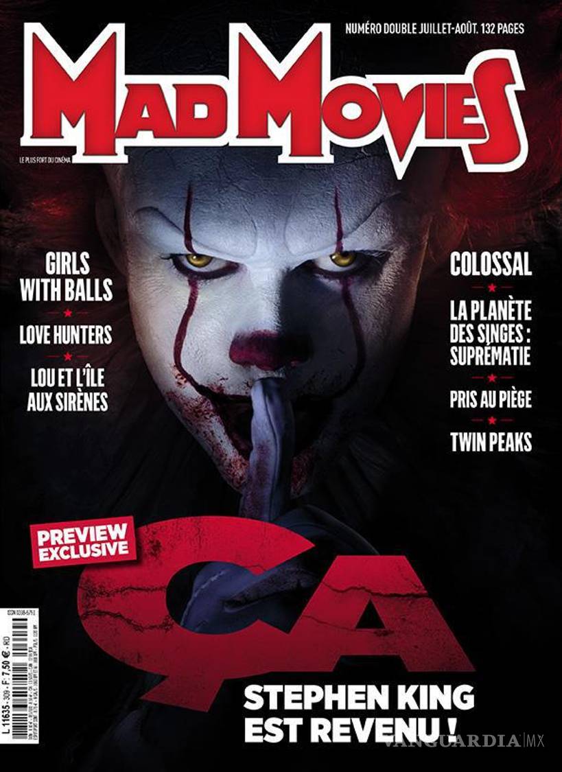 $!Revelan nueva imagen de Pennywise de “Eso” en portada de revista