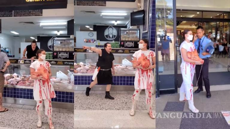 'Si usan carne de cerdo, son abusadores de animales': Mujer vegana protesta en carnicería de Australia