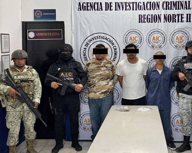 Tres hombres fueron detenidos y puestos a disposición del Ministerio Público.