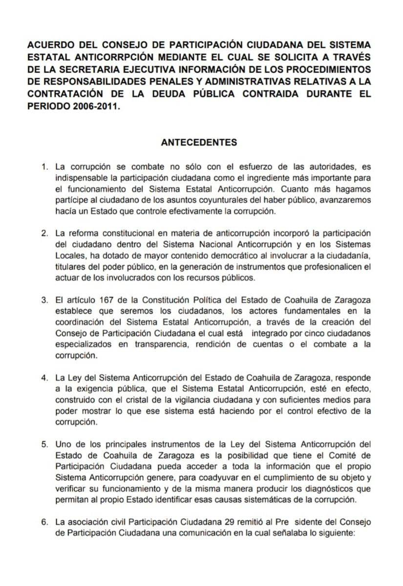 $!Exige ONG a SEA de Coahuila informe sobre investigación de megadeuda