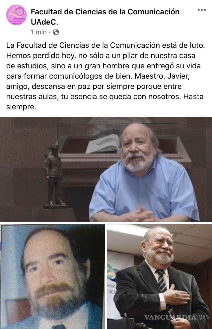 $!Fallece a los 83 años el escritor e historiador Javier Villarreal Lozano