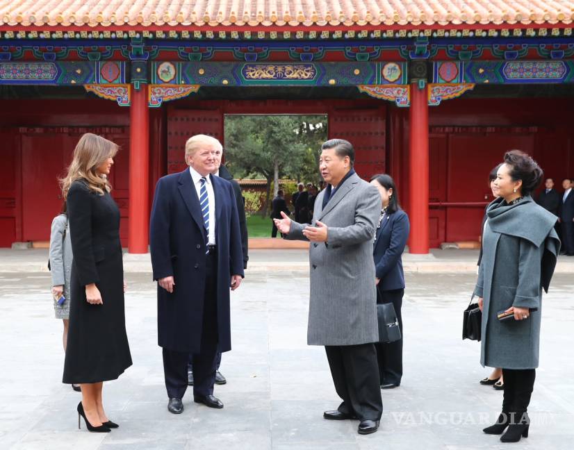 $!Xi Jinping y Trump visitan tres salones principales del Museo del Palacio en China