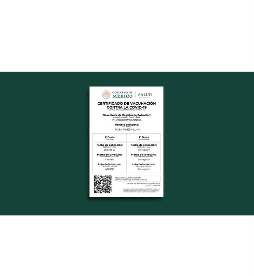 $!¿Ya estás vacunado contra el COVID? En México ya puedes descargar tu certificado de vacunación