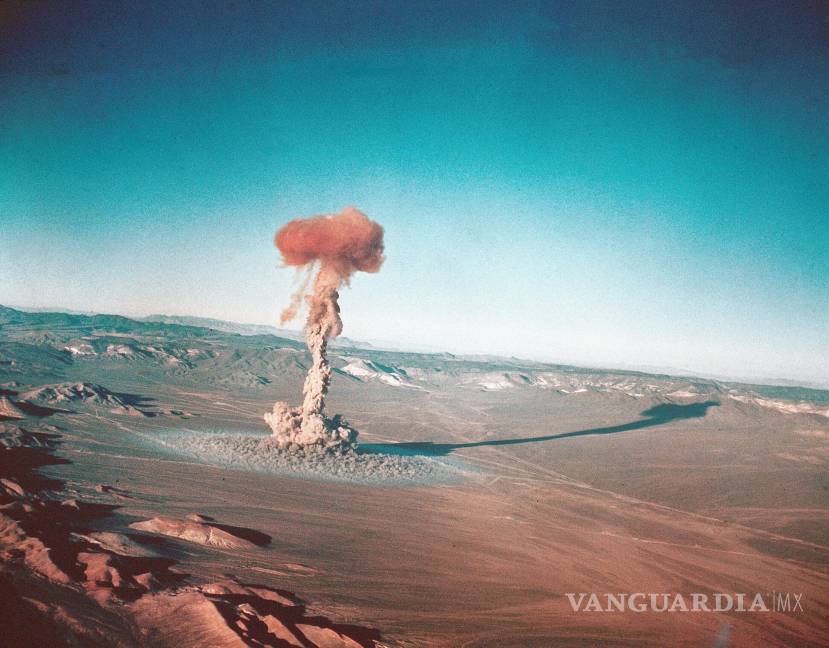 $!Una prueba nuclear cerca de Yucca Flats, Nevada el 23 de marzo de 1955.