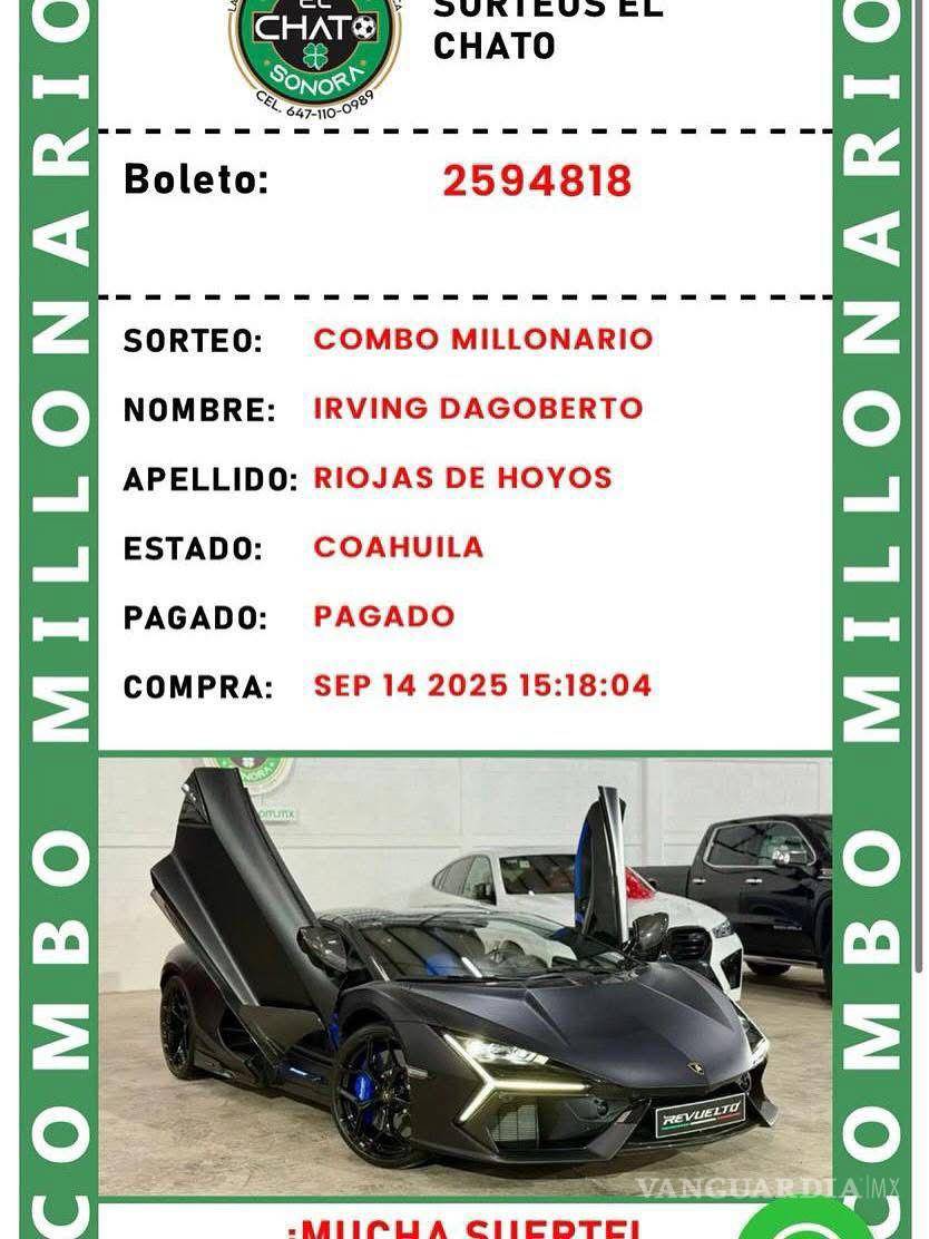 $!El sorteo le trajo al joven castañense una gran alegría.