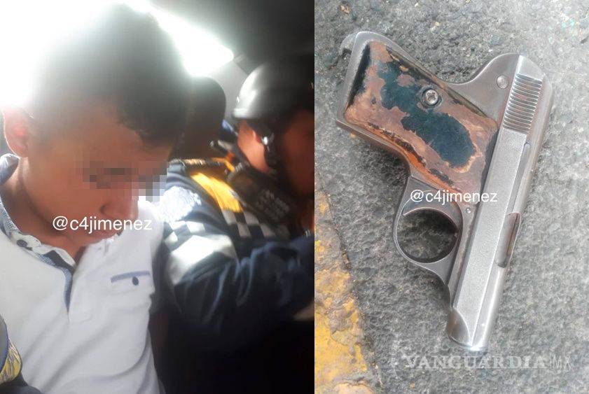 Niño de 14 años arrestado por intento de asalto con arma en CDMX