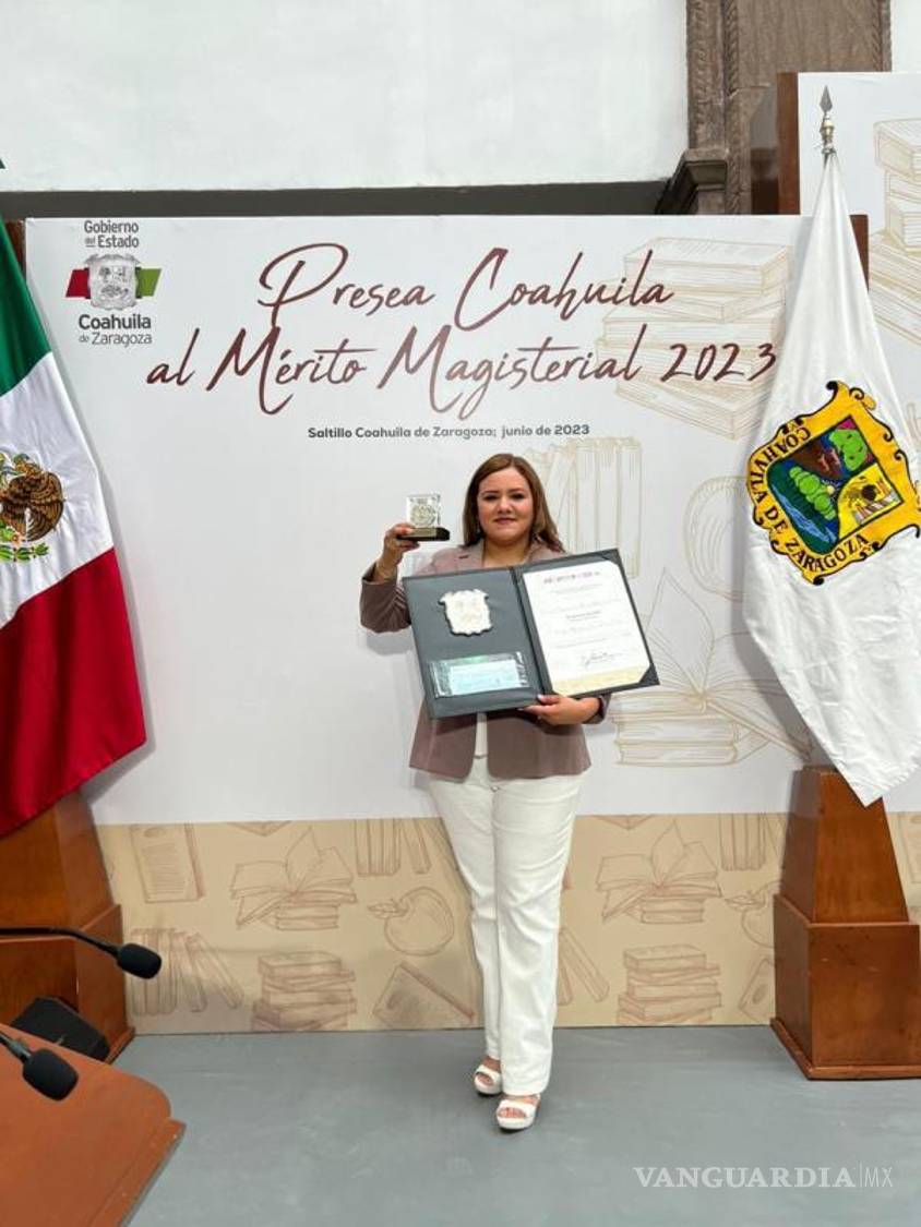 $!Maritza Valeria Ríos Cerda, directora de Secundaria de la escuela “Antonio Machado”, de Allende.