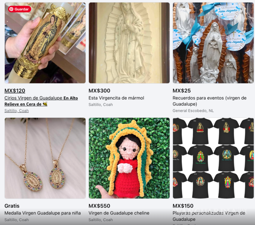 $!Saltillenses venden ‘merch’ de la Virgen de Guadalupe hasta en 7 mil pesos en Facebook