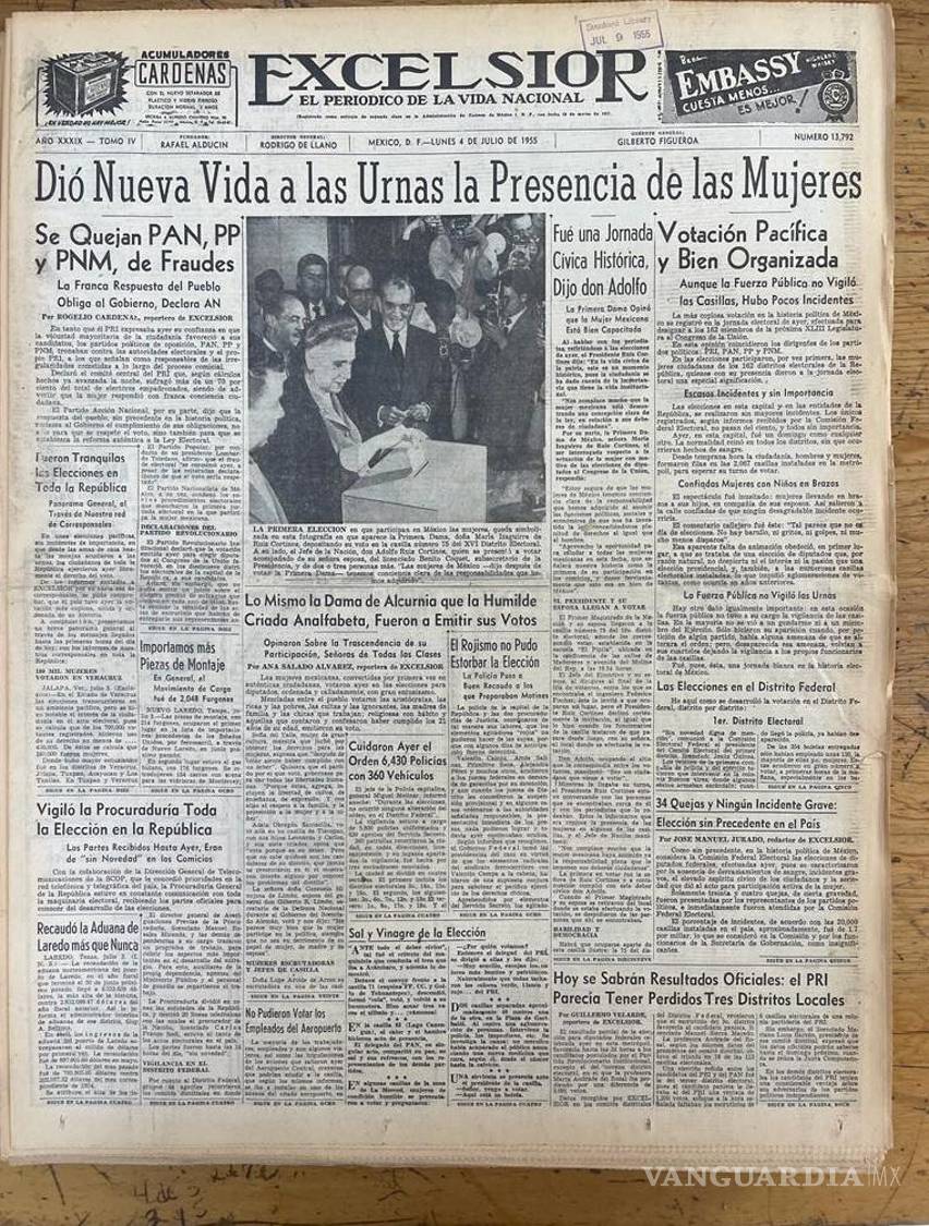 $!Diarios de la época resaltaron la noticia como uno de los grandes cambios en la historia política de México.