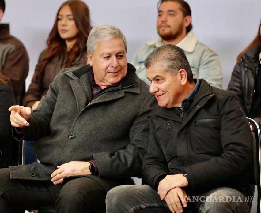 $!El alcalde de Saltillo, José María Fraustro Siller, y el gobernador de Coahuila, Miguel Ángel Riquelme Solís.