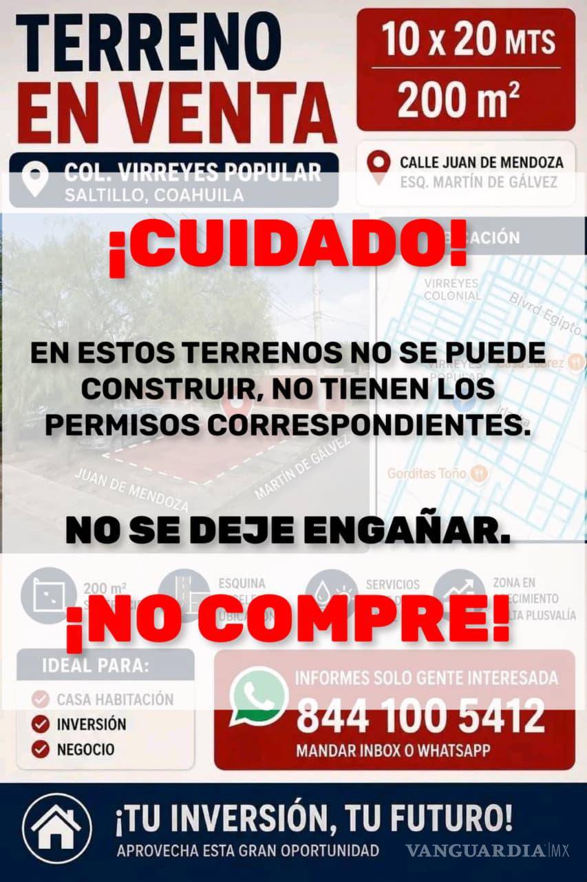 $!El Gobierno Municipal exhortó a la ciudadanía a acudir a Desarrollo Urbano para confirmar la legalidad de los terrenos anunciados en redes sociales