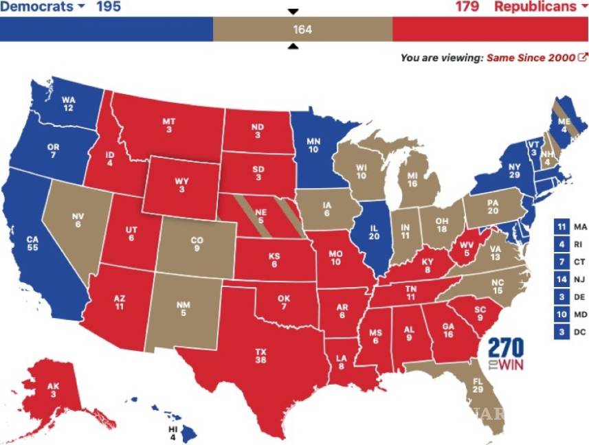 $!Joe Biden y Donald Trump pelean por estos estados para ganar las elecciones 2020 ¿dónde está su ventaja?