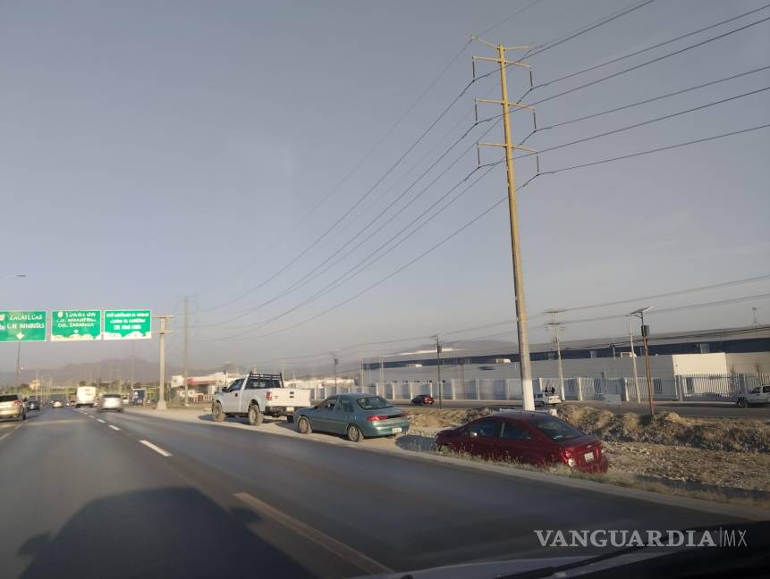 $!Así se ve la salida del coches desde la carretera 57.