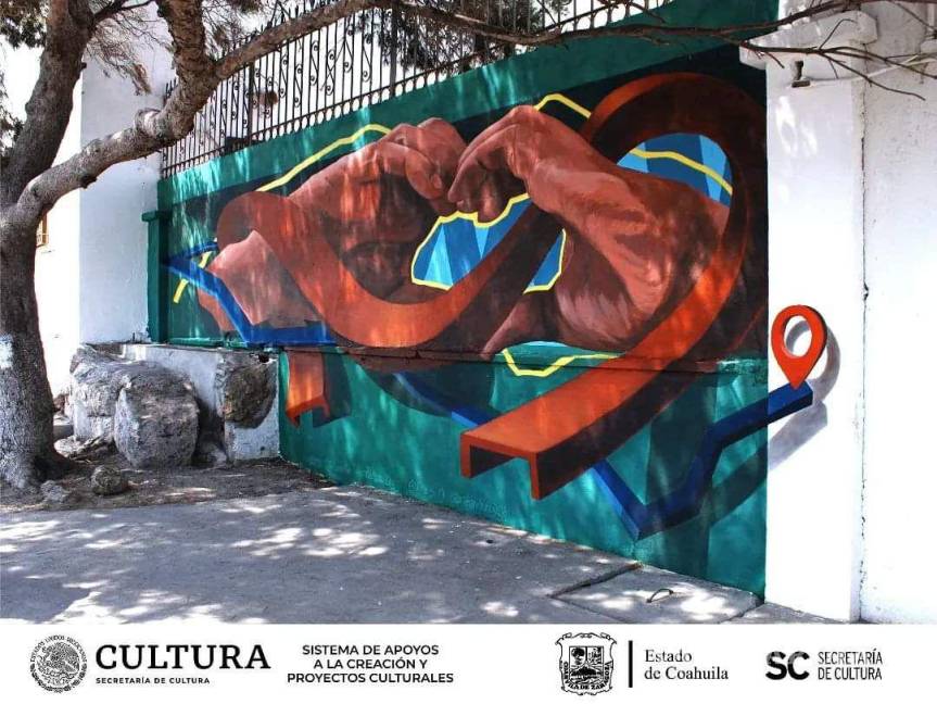 $!La elaboración del mural se realizó con apoyo de la beca Jóvenes Creadores del PECDA Coahuila.