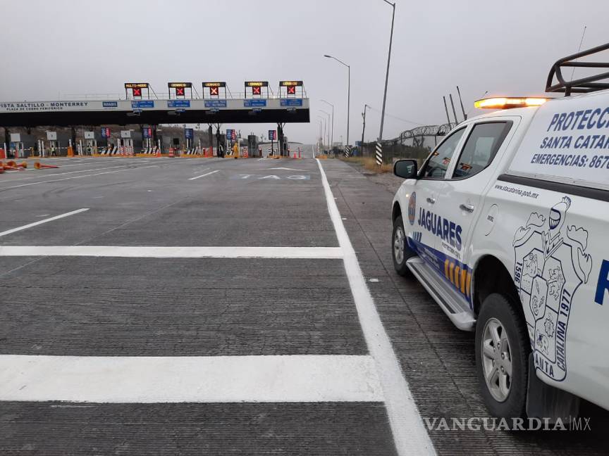 $!Abren circulación de autopista Monterrey-Saltillo, informa Protección Civil