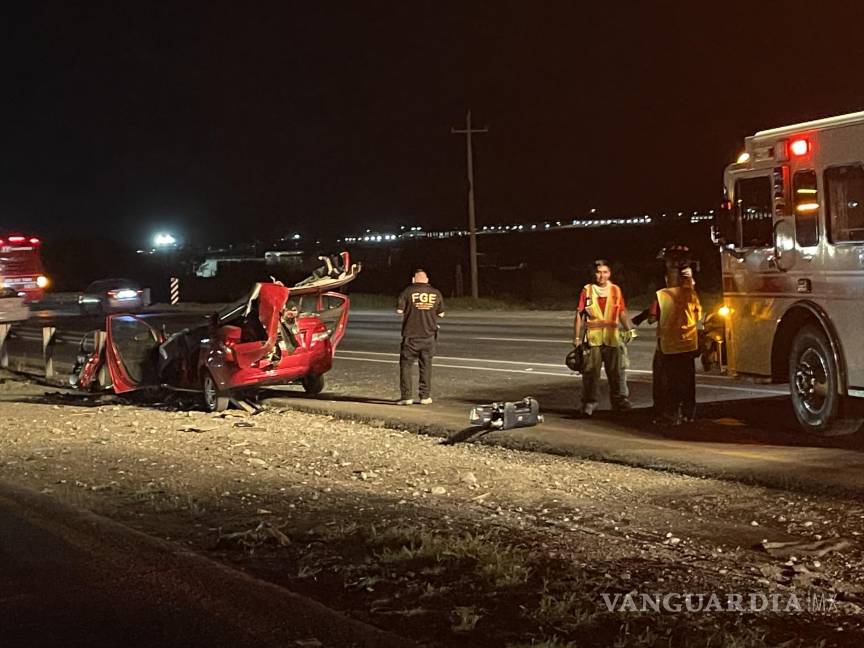 Muere prensado conductor en la Monterrey-Saltillo