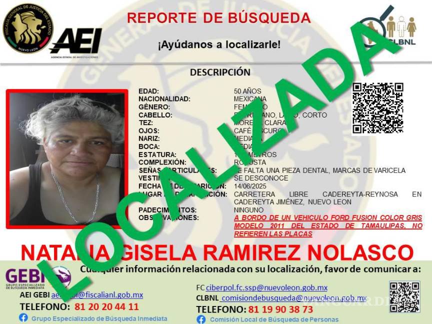 Hallan con vida a los cuatro desaparecidos en la Carretera a Reynosa