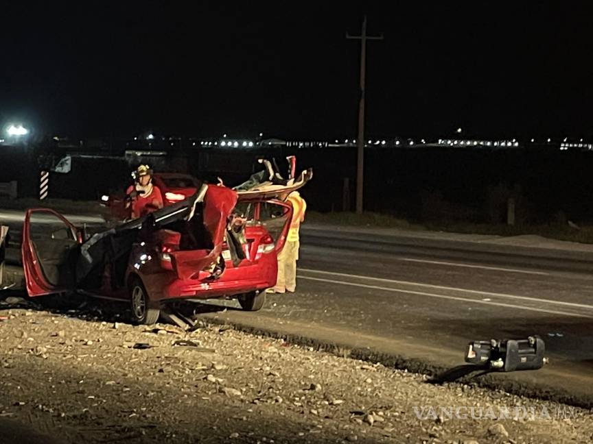 Muere prensado conductor en la Monterrey-Saltillo